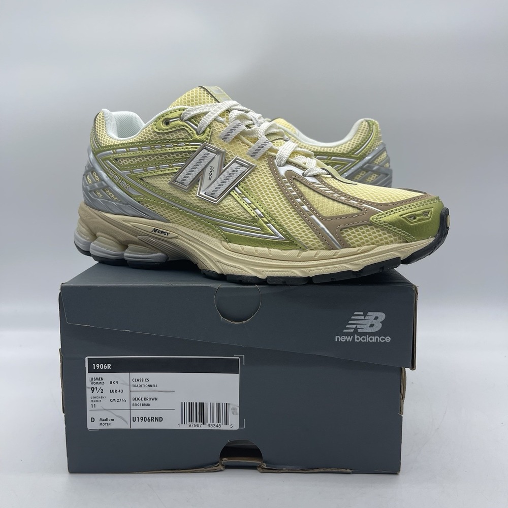 New Balance 1906R U1906RND Men's 9.5 Yellow‎ Parchment Pastel Pack Running Shoes